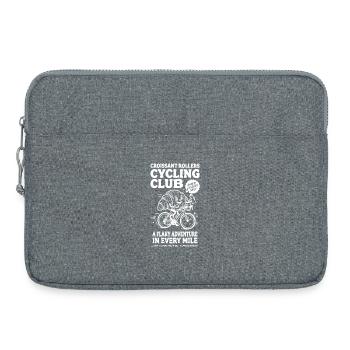 Club de Vélo de Route Rétro Croissant - Sacoche pour ordinateur portable 15 pouces - gris chiné - Devant