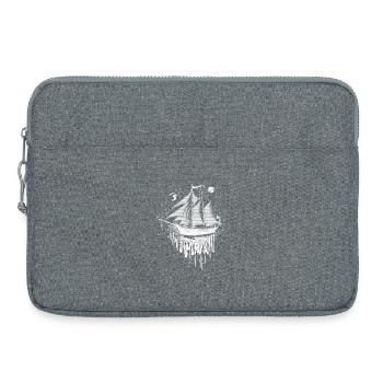 surrealistisches Segelschiff - Laptoptasche 15" - Grau meliert - Vorne