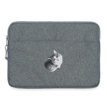 Maya le mignon chat au yeux bleus - Sacoche pour ordinateur portable 15 pouces - gris chiné - Devant