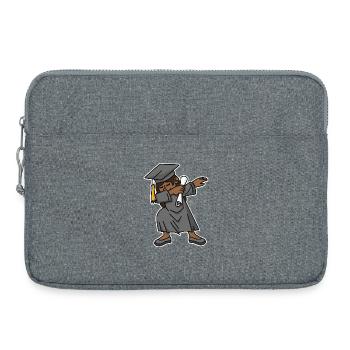 Schwarzes Mädchen Student dab Abschluss Schule - Laptoptasche 15" - Grau meliert - Vorne