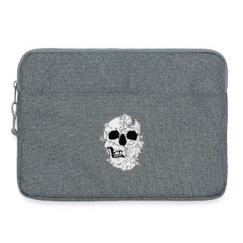 t-shirt tête de mort - Sacoche pour ordinateur portable 15 pouces - gris chiné - Devant