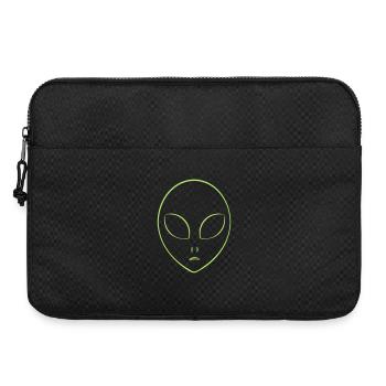 Alien head symbol abstract minimalistic - Laptop bag 15" - black - Front