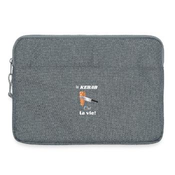 Kebab Sur Broche Cest La Vie - Sacoche pour ordinateur portable 15 pouces - gris chiné - Devant