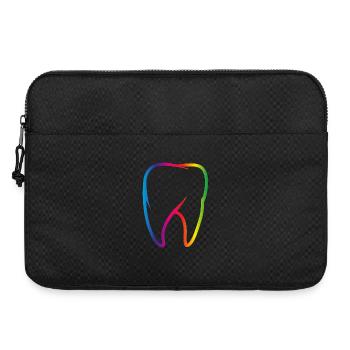 bright colorful rainbow tooth - Laptop bag 15" - black - Front