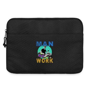 Dj Man au travail - Sacoche pour ordinateur portable 15 pouces - noir - Devant