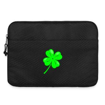 Vierblättriges Kleeblatt zum selber gestalten - Laptoptasche 15" - Schwarz - Vorne