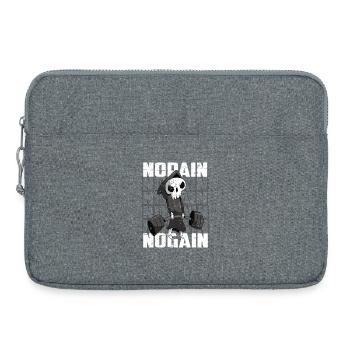 Body Building Skeleton - Laptop bag 15" - heather grey - Front