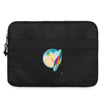 Stand up paddling Board am Strand liegend - Laptoptasche 15" - Schwarz - Vorne