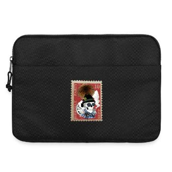 Briefmarke skull Bierzelt Party Sepp - Laptoptasche 15" - Schwarz - Vorne