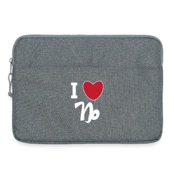 Capricorne Heart Statement Astrologie Superstition - Sacoche pour ordinateur portable 15 pouces - gris chiné - Devant
