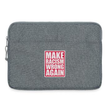 Rendre le racisme répréhensible - Sacoche pour ordinateur portable 15 pouces - gris chiné - Devant