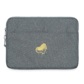 splash bunt farbe muster aufdruck comic style herz - Laptoptasche 15" - Grau meliert - Vorne