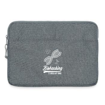 Le biohacking, c'est un peu mon truc. - Sacoche pour ordinateur portable 15 pouces - gris chiné - Devant