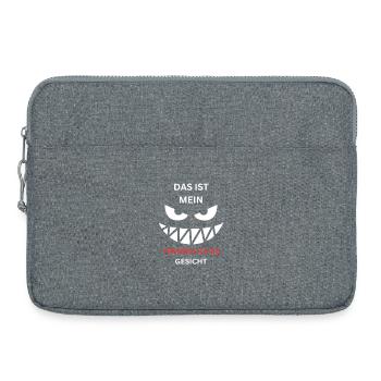 Freundliches Gesicht Grinsen - Laptoptasche 15" - Grau meliert - Vorne