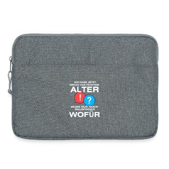 Genau das richtige Alter Chatblasen - Laptoptasche 15" - Grau meliert - Vorne