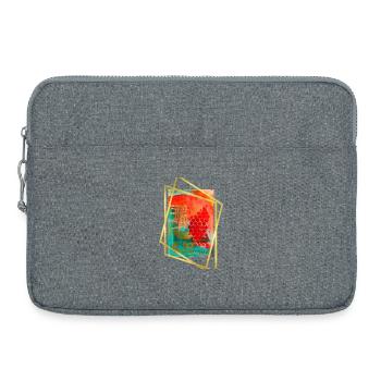 Fusion abstraite avec des hexagones vibrants - Sacoche pour ordinateur portable 15 pouces - gris chiné - Devant