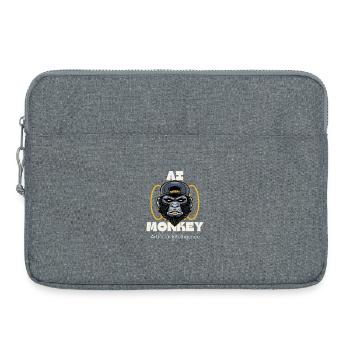 Singe astucieux avec thème IA - Sacoche pour ordinateur portable 15 pouces - gris chiné - Devant