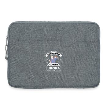 Spruch Shirt, So sieht ein richtig cooler Uropa - Laptoptasche 15" - Grau meliert - Vorne