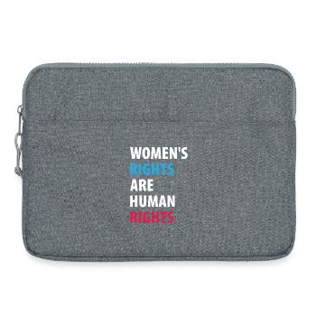 Les droits des femmes sont des droits humains - Sacoche pour ordinateur portable 15 pouces - gris chiné - Devant