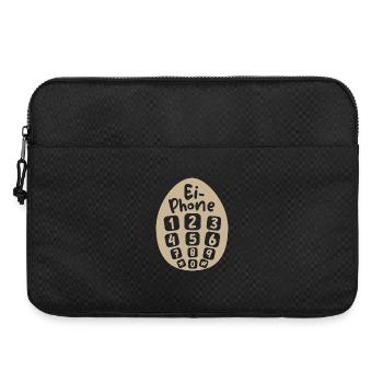 egg phone funny sayings easter symbol comic icon - Laptop bag 15" - black - Front