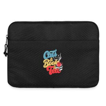 Katzen und Tee Druck - Laptoptasche 15" - Schwarz - Vorne