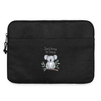 Ne vous pressez pas, soyez heureux - Aquarelle Koala - Sacoche pour ordinateur portable 15 pouces - noir - Devant