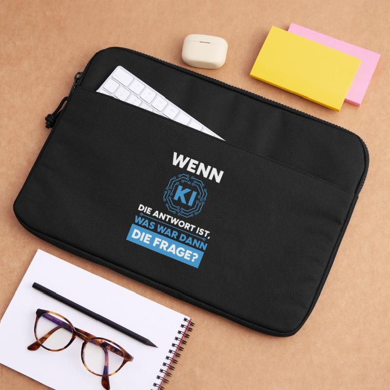 Artificial Intelligence Question Answer Saying Laptop bag 15"