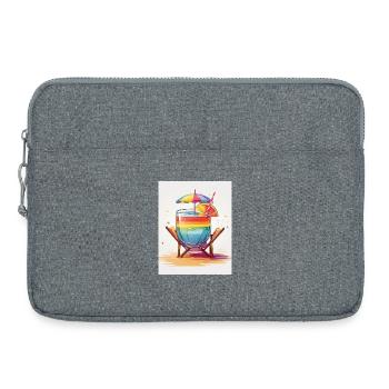 Regenbogen-Cocktail - Laptoptasche 15" - Grau meliert - Vorne