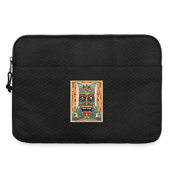 Masque Tiki coloré - Sacoche pour ordinateur portable 15 pouces - noir - Devant