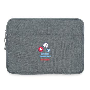 Forget the past, live in the now - Laptop bag 15" - heather grey - Front