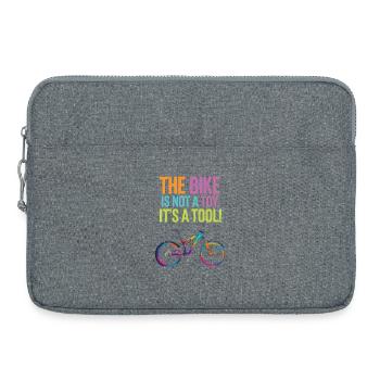Vibrant Bicycle Quote Design - Laptop bag 15" - heather grey - Front