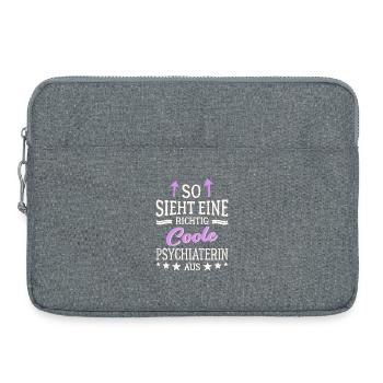So sieht eine richtig coole Psychiaterin aus - Laptoptasche 15" - Grau meliert - Vorne