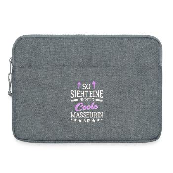 So sieht eine richtig coole Masseurin aus Massage - Laptoptasche 15" - Grau meliert - Vorne