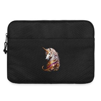 Majestueux écusson licorne – Élégance et fantaisie - Sacoche pour ordinateur portable 15 pouces - noir - Devant