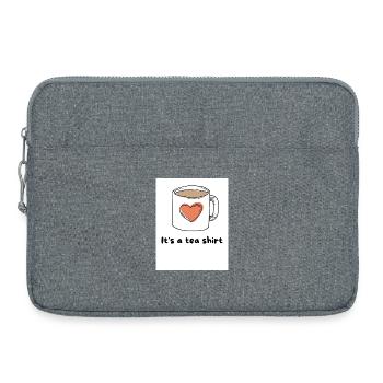 Coeur Tasse à café Thé Chemise Design - Sacoche pour ordinateur portable 15 pouces - gris chiné - Devant