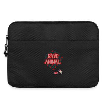 RAVE ANIMAL – Techno Streetwear Design - Sacoche pour ordinateur portable 15 pouces - noir - Devant