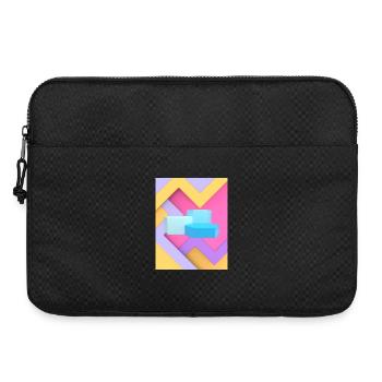 Pastel Geometric Pod Design - Laptop bag 15" - black - Front