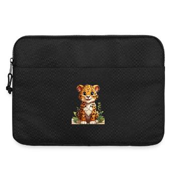 Motif jaguar ludique avec des accents naturels - Sacoche pour ordinateur portable 15 pouces - noir - Devant