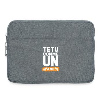 TEXTOU COMME UN ANE - Sacoche pour ordinateur portable 15 pouces - gris chiné - Devant