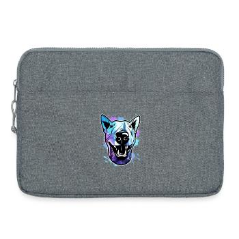 Bull Terrier Chien - Sacoche pour ordinateur portable 15 pouces - gris chiné - Devant