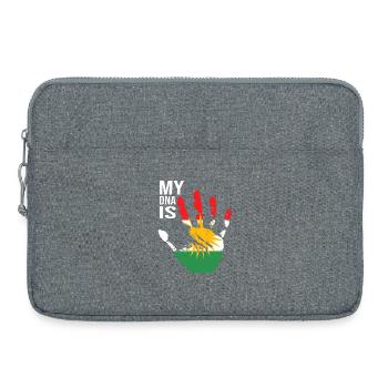 Kurdes du Kurdistan Conception à la main avec drapeau - Sacoche pour ordinateur portable 15 pouces - gris chiné - Devant
