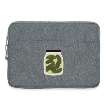 Vintage eingelegte Gurke Glas Design - Laptoptasche 15" - Grau meliert - Vorne