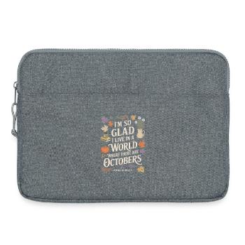 Autumn Literature October Anne Quote - Laptop bag 15" - heather grey - Front
