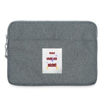 Dicton humoristique de la fierté - Sacoche pour ordinateur portable 15 pouces - gris chiné - Devant