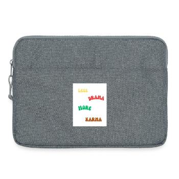 Citation positive sur la vie et le karma - Sacoche pour ordinateur portable 15 pouces - gris chiné - Devant
