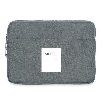Silence, Force et Sérénité sur Textile - Sacoche pour ordinateur portable 15 pouces - gris chiné - Devant