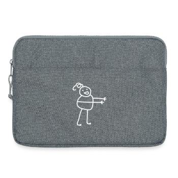 Hugging Man Geschenk - Laptoptasche 15" - Grau meliert - Vorne