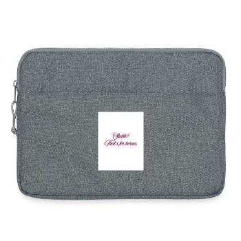 Étable? C’est pour les chevaux. - Sacoche pour ordinateur portable 15 pouces - gris chiné - Devant