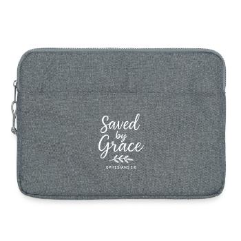 Gerettet durch Gnade Epheser Heilige Schrift - Laptoptasche 15" - Grau meliert - Vorne