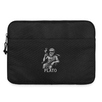 Platon le philosophe antique en hipster - Sacoche pour ordinateur portable 15 pouces - noir - Devant